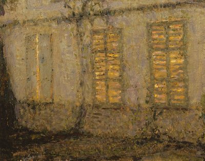 Closed shutters, moonlight, Gerberoy, c.1932 by Henri Eugene Augustin Le Sidaner